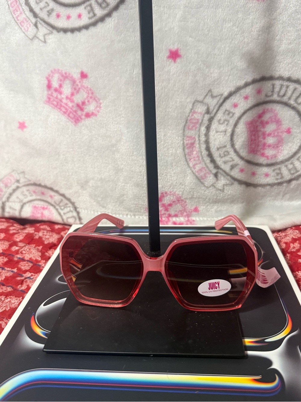 Juicy Couture Dark Pink Geometric Sunglasses